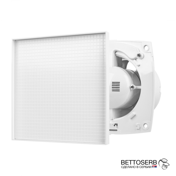 Вентилятор BETTOSERB с обратным клапаном под плитку, цвет белый